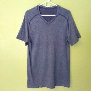 Lululemon V- Neck Tee Heathered Plum Size L (10/12)*